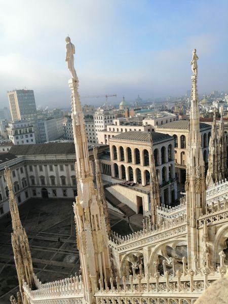 terasy milánského dómu Duomo