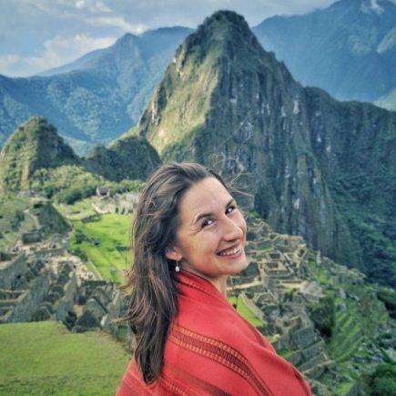 Janka Travelhacker v Matchu Picchu
