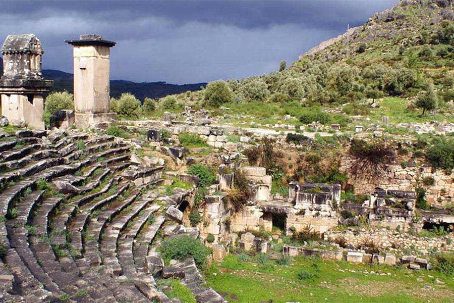 amfiteater vo Fethyie, staroveké antické divadlo 