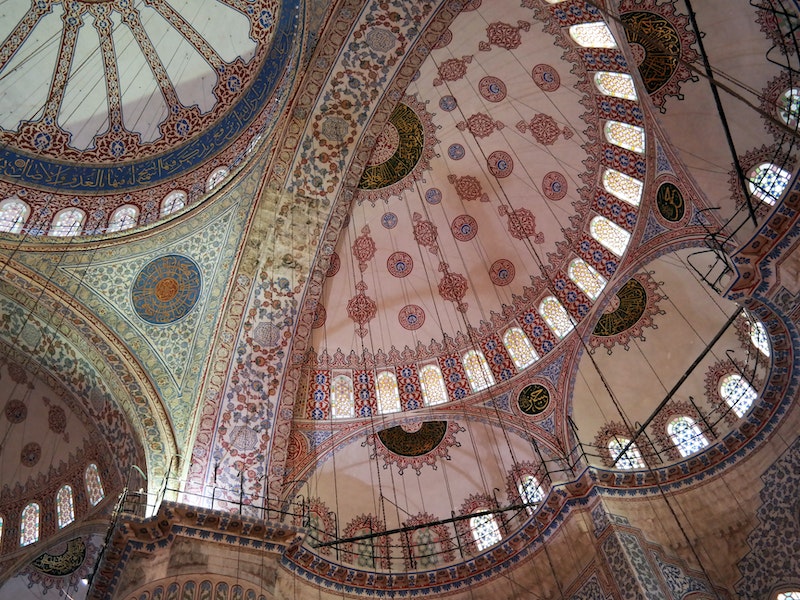 Modrá mesita ( Blue mosque ) Sultan Ahmed Camii interier 